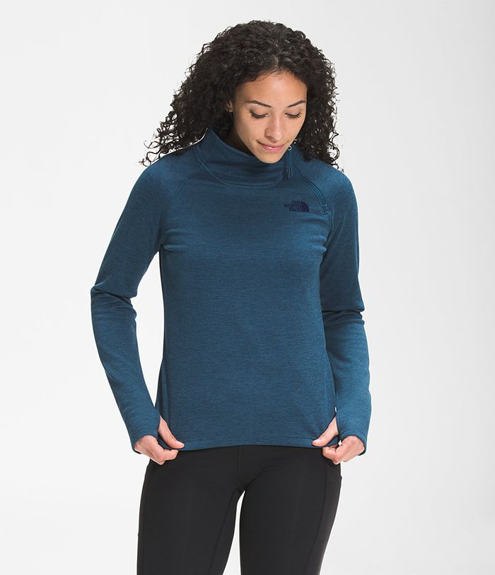 Pullover The North Face Mujer Canyonlands ¼ Zip Azules - Peru 62058BYCZ